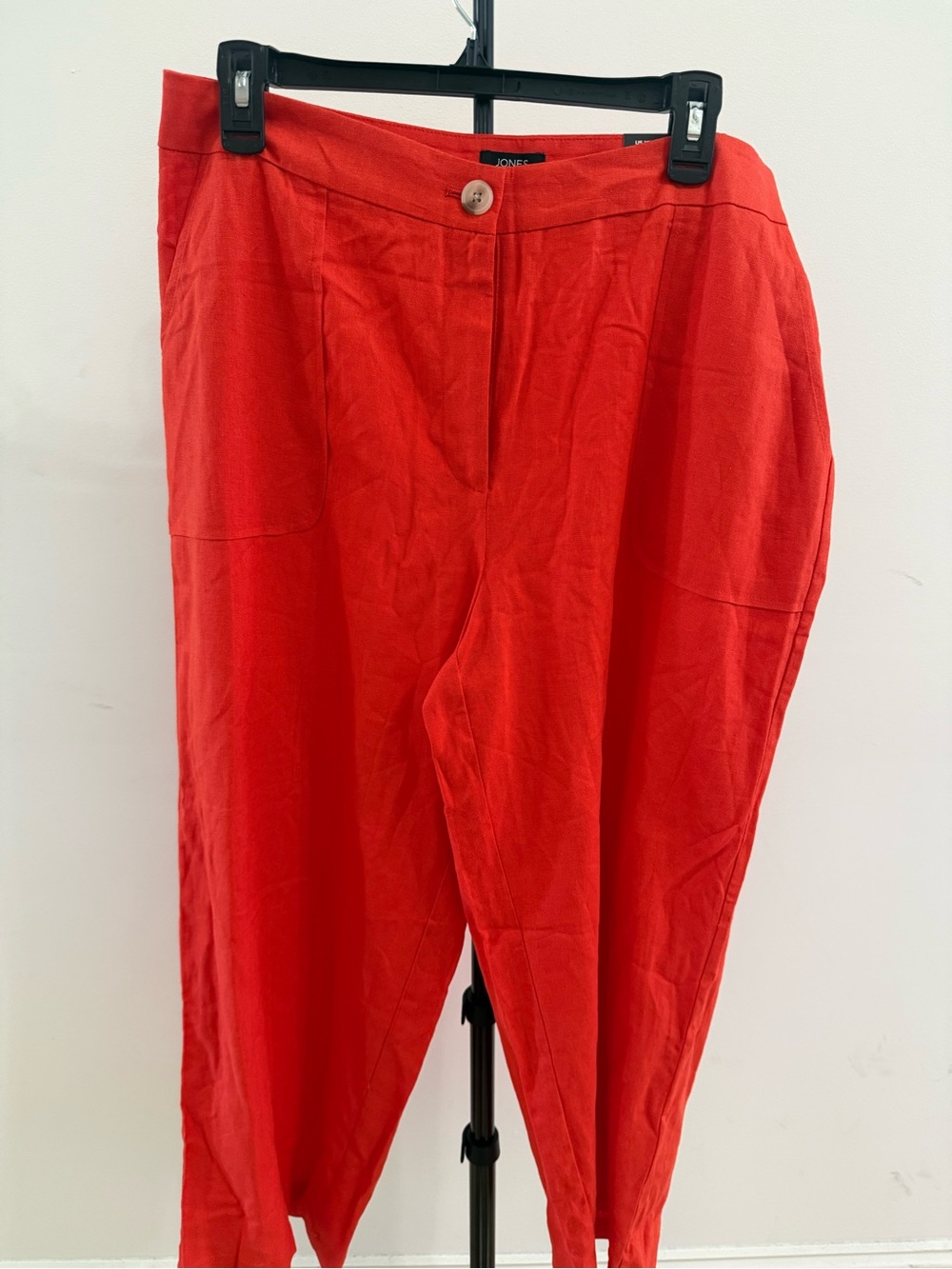 Jones New York Vibrant Orange Wide-Leg Crop Pants